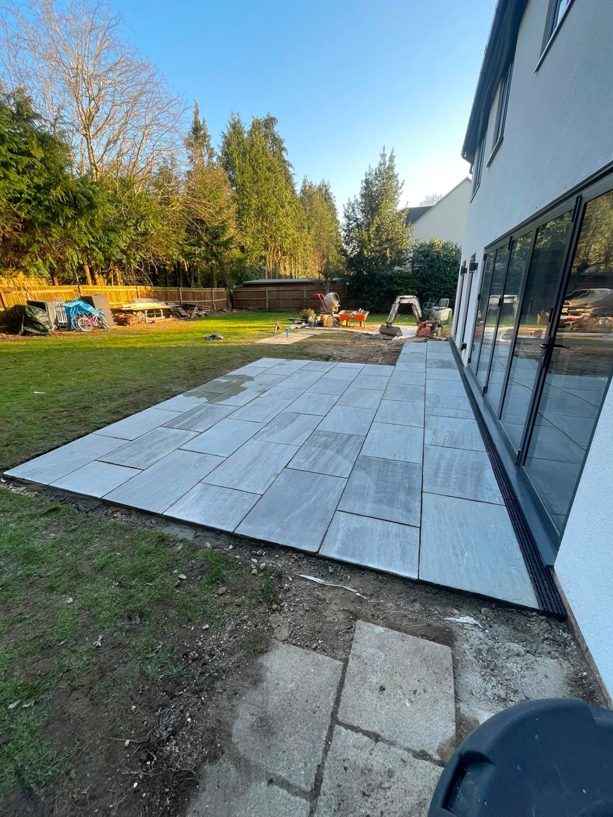 Sandstone patio & garden in Surrey by ARC Fencing and Paving