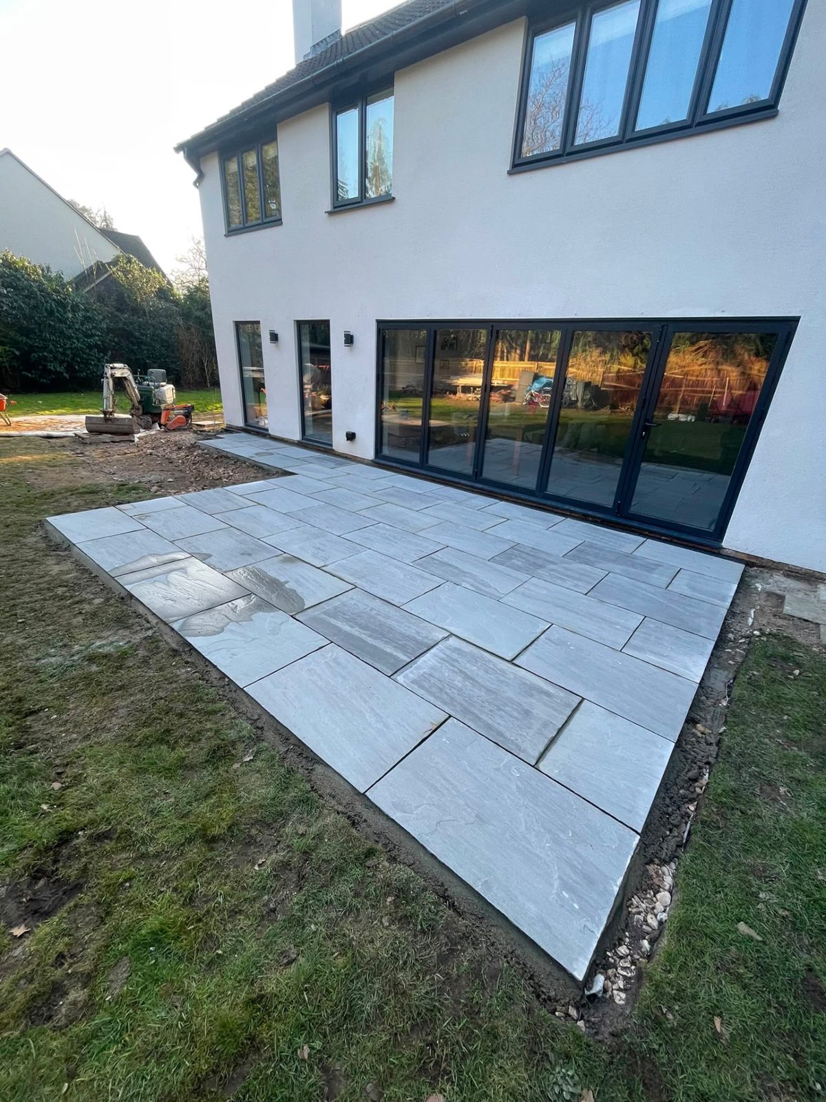 Indian sandstone patio in Surrey by ARC Fencing and Paving